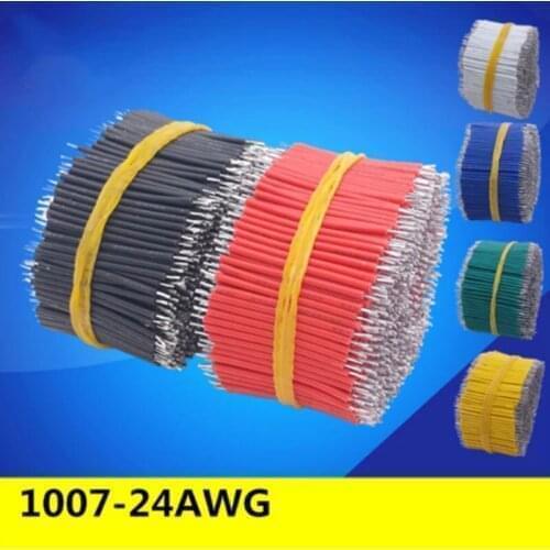 100PCS/LOT Tin-Plated Breadboard PCB Solder Cable 24AWG 3/4/5/6/8/10cm Fly Jumper Wire 1007-24AWG Connector Wire