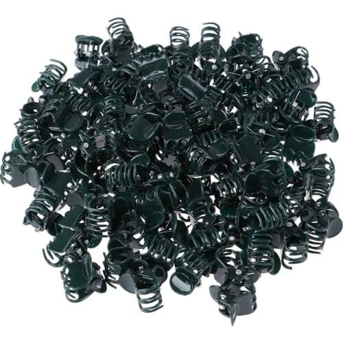 100Pcs/Bag Garden Plant Support Clips Flower Orchid Stem Clips for Vine Support