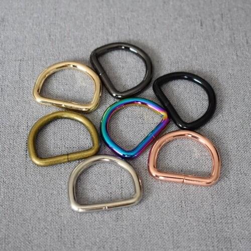 100 pcs/pack 25mm High Quality Metal Buckle D Ring for Webbing Backpack BagParts Leather Craft Strap Belt Purse Pet Collar Clasp