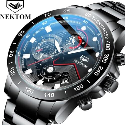 2021 Mens Quartz Watch fashion Stainless Steel Waterproof Watches Top luxury Business Casual Chronograph Watch Gift for Men