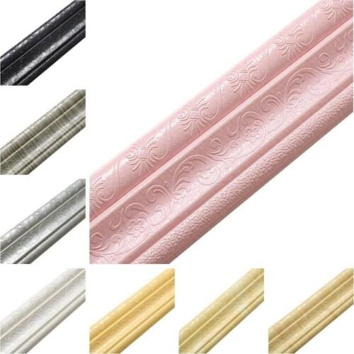 3d Pattern Sticker Decorative Wall Decoration Line Wall Sticker Kitchen Floor Skirting Frame Self-adhesive Durable Waterproof St