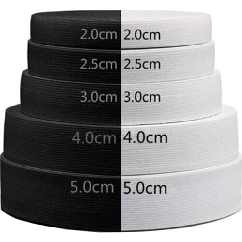 4 meters 15/20/25/30/35/40/45/50MM White/Black Nylon Highest Elastic Bands Garment Trousers Sewing Accessories DIY 5BB5635
