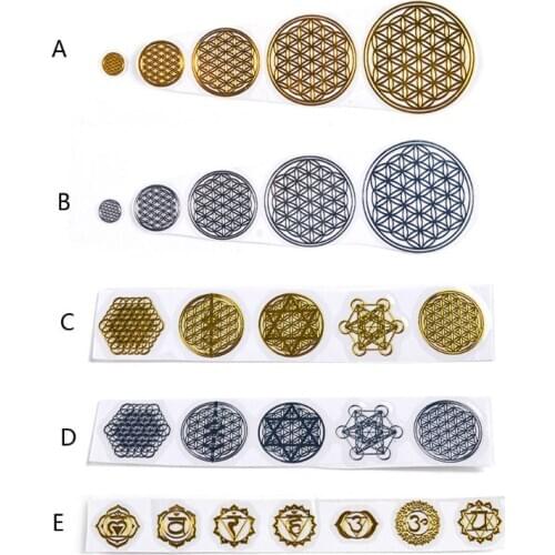 7 Chakra Copper Energy Tower Orgonite Stickers DIY Pyramid Epoxy Resin Material A0NF