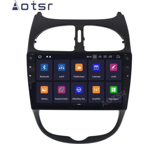 AOTSR Car Radio For Peugeot 206 2000 - 2008 Android 10 Multimedia Player Auto Stereo GPS Navigation DSP IPS Carplay AutoRadio