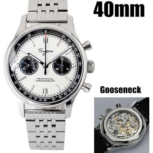 Luxury Mens Chronograph Pilot Watch1963 Seagull ST19 Movement Stainless Steel Mechanical Men Watch Luminous Pointer Sport Clock