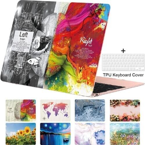 Case for Macbook Air 13 inch 11 Cover Pro 13 15 16 12 Retina Shell Screen Keyboard Protector Touch Bar Art Print Brain 2020 2019