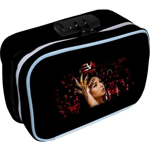 EVA Queen Portable Storage Carrying Stratification Password Lock Zipper Box Women Makeup Organizer Bag