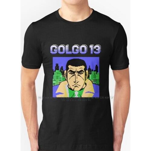Golgo 13 - Title Screen T Shirt 100% Pure Cotton Golgo 13 Thirteen Togo Gologo Seinen Manga Anime Sniper Megadrive Master System