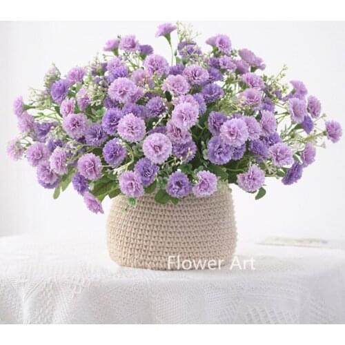 A Bunch 20 Heads Artificial Flowers Clove Silk Flower Photography props High Quality Party Supplies Fake Bouquet