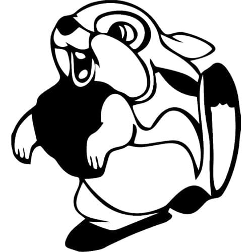 Hot Cartoon Jumping Bunny Car Sticker Vinyl Auto Motorcycle Decals Bumper KK Decal PVC 16cm*15cm Accessories Waterproof