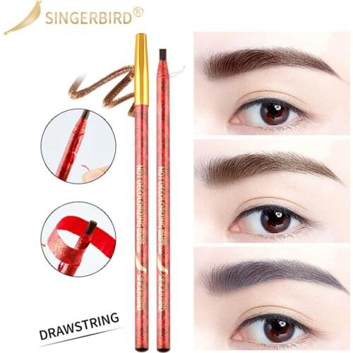 Eyebrow Eyeliner Pencil Long lasting waterproof Natural pull line Eyebrow Tattoo Pen Brow Makeup Tool User-Easy Eyebrow Pencil