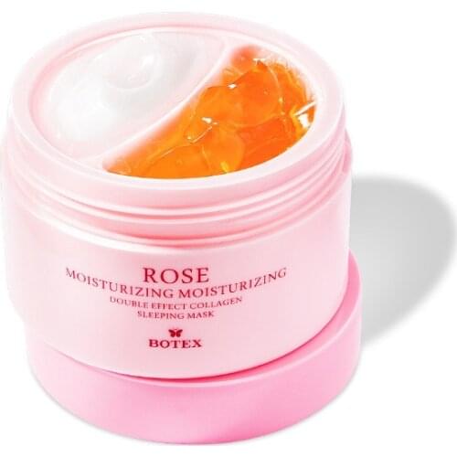 Rose Honey Double Effect Collagen Sleeping Mask 100g Natural Anti Wrinkle Hydrating Oil-Control Night Facial Mask SkinCare Cream