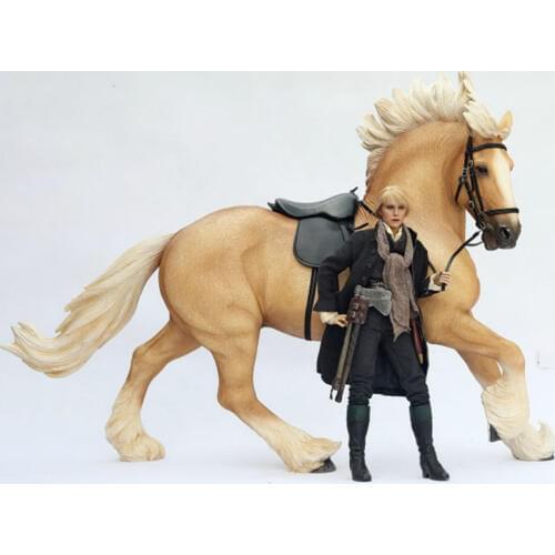 About 53CM simulation PVC Sharma War horse Mounts Horse animal model mount Kids adult Toys home decoration Collect Gifts
