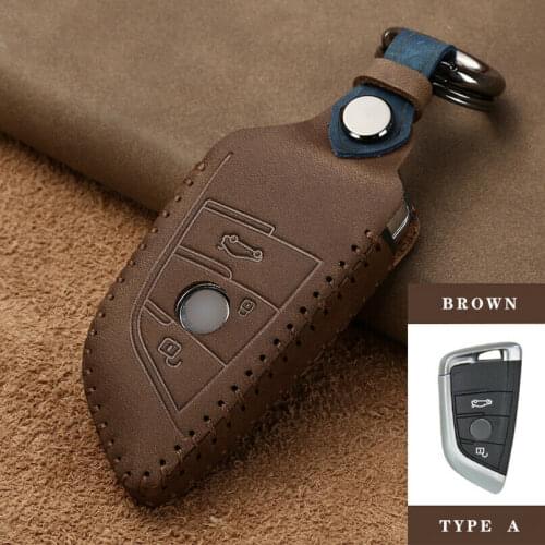 Fashion Leather Car Remote Key Case Cover for BMW 1 3 4 5 6 7 Series X1 X3 X4 X5 X6 F30 F34 F10 F07 F20 G30 F15 F16 E34 E46 E60
