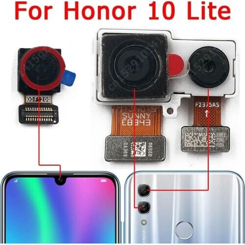 Original For Huawei Honor 10 Lite Front Rear Back Up Camera Frontal Main Facing Small Camera Module Flex Replacement Spare Parts