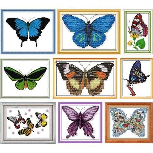 Butterfly Dream Embroidery Needlework Cross Stitch Kit Stamped Thread Gift DMC 11CT 14CT Print Counted Fabric Handmade Craft Set
