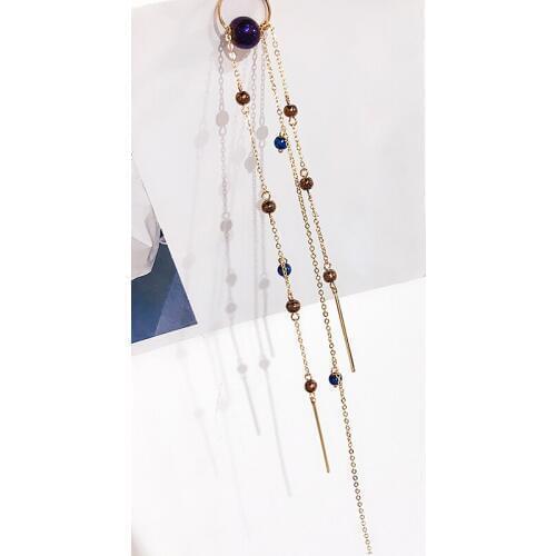 New Drop Earrings Women Korean Fashion Elegant Long Eardrop Crystal Tassel Girls Ear Jewelry Earring