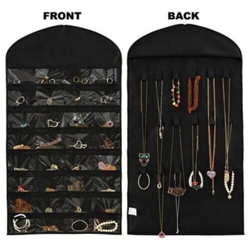 84*46cm Hanging Storage Bag Jewelry Holder Necklace Bracelet Earring Ring Pouch Organizer Bag Jewelry Display Bags