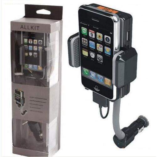 Promotion LCD Dispaly Bluetooth FM Transmitter car charger USB MP3 bluetooth handsfree car kit speaker for iPhone4 smarpthones