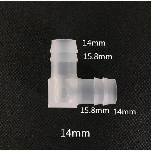 Flexible Hose Connectors - 14mm Elbow - Plastic