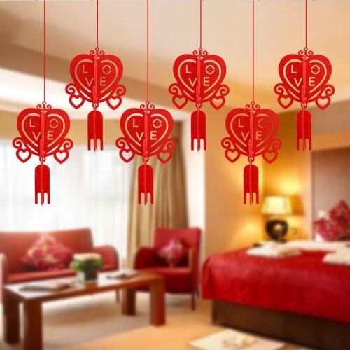 Wedding supplies garland ornaments non-woven small lanterns