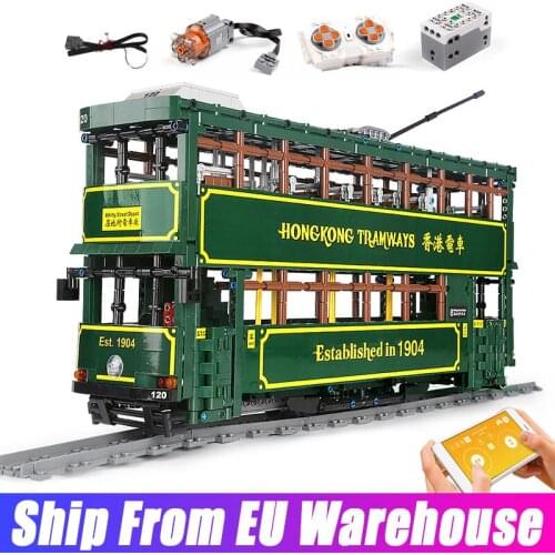 Mould King KB120 High-tech Car Model APP Control 1904 Whitty Street Depot Bus Building Blocks Bricks Kids Christmas Toys Gifts