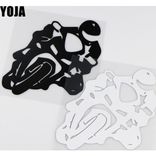 YOJA 15.2X15.7CM Motorcycle Rider Whole Body Decoraiton Car Sticker Sports Vinyl Decal ZT4-0071