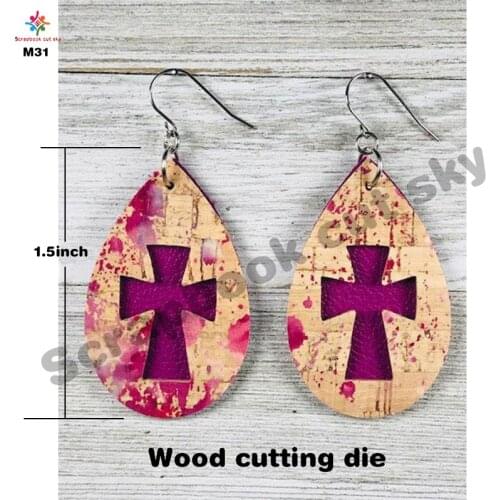 June New Earring Pendant Wooden Die Cutting Clipboard Craft Knife Die Compatible with Most Manual Die Cutting Machines