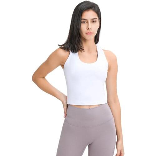 Women Yoga Vest Longline Racerback Crop Tank Tops Basic Lounge Slim Fit Workout Tops for Gym Yoga Fitness