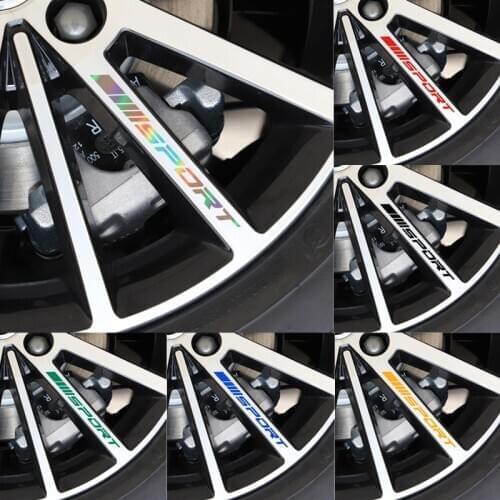 4pcs Car Alloy Rims Wheel Stickers Vinyl Auto DIY Decals For mitsubishi lancer asx outlander pajero l200 galant Car Accessories