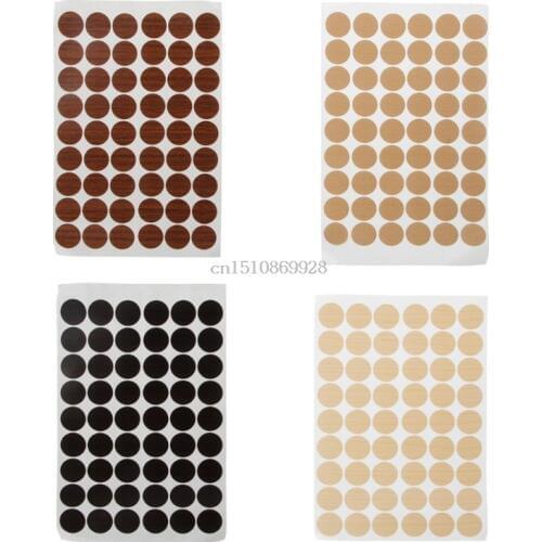60Pcs 20mm Wooden Furniture Self Adhesive Cabinet Screw Cap Covers Hole Stickers