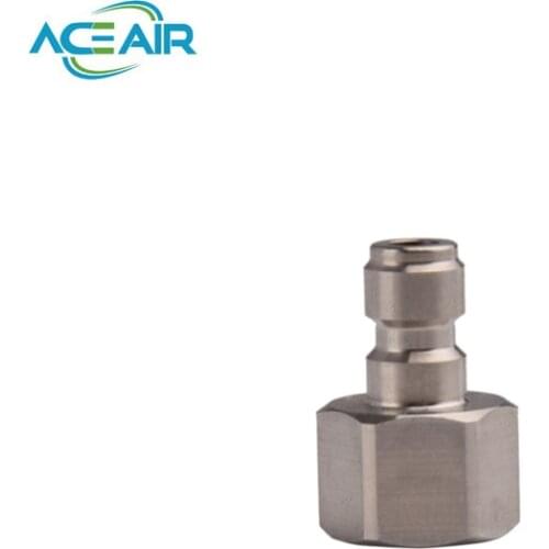 Airsoft Paintball Female Thread Quick Coupler Plug Stainless Steel 1/8NPT 1/8BSPP M10x1