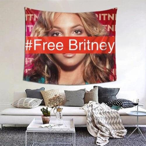 Free Britney Tapestry Famous star Tapestry Wall Bedspread aesthetic Psychedelic Decor Blanket For Bedroom Dorm
