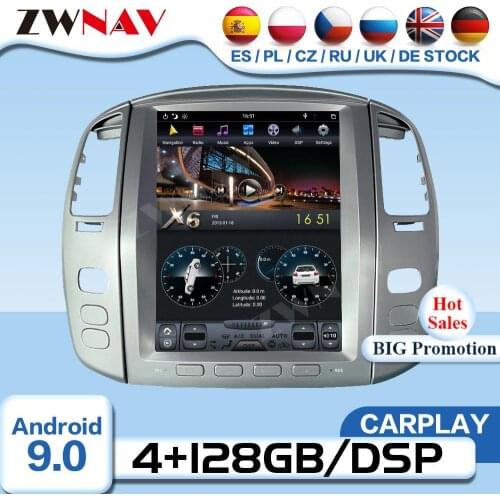 Carplay Tesla Screen Android For Toyota Land Cruiser 100 LC100 Lexus LX470 2002-2007 GPS Radio Receiver Audio Stereo Head Unit