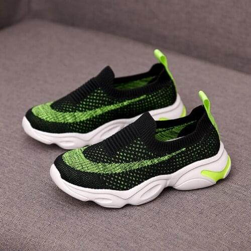 Children Casual Shoes Boys Running Summer Black Air Mesh Footwear Kids Shoes for Girl Light Sock Sneakers Soft Red Spring