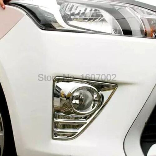 For Toyota Yaris XP150 Hatchback 5dr 2014 2015 Chrome Car Front Foglight Lamp Shade Molding Trim Cover Protectors Accessories