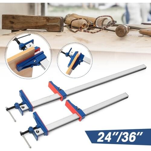 24/36 inch F-Clamp Bar for Woodworking Clamp Clip Grip DIY T Wood Clamps Quick Ratchet Release Wooden Carpentry Hand Tool