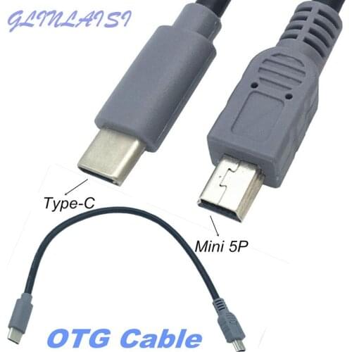 USB 3.1 Host OTG Type C Male to mini USB Type B Male Adapter Cable For Mobile Hard HUB Camera for Macbook & Google Chromebook