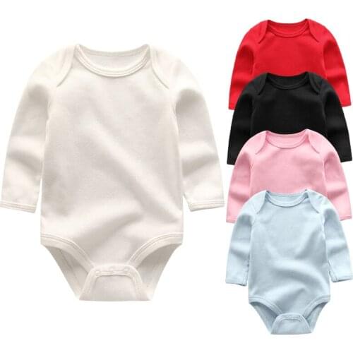 Baby Girl Boys Romper Newborn Sleepsuit 2021 Infant Baby Clothes Long Sleeve Solid color Jumpsuits Unisex Baby custome