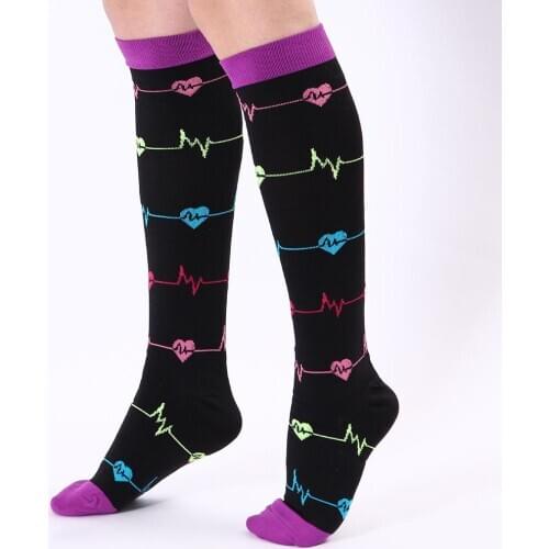 Compression Socks 15-20 mmhg Men Women Fit Running Nurses Flight Travel & Maternity Pregnancy Sport Socks Boost Stamina Socks