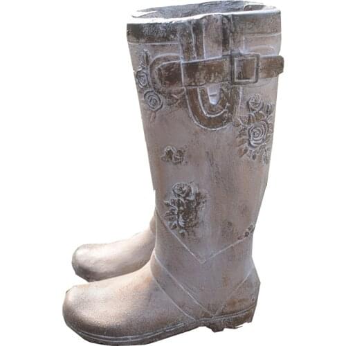 Creative Rainboot Resin Garden Planter Flower Pot Potted Planting Holder Patio Lawn Interior Decoration