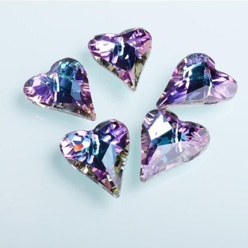 Bigger Hear Shape Beads 27mm Faceted Crystal Pendant Beads For Jewelry Making