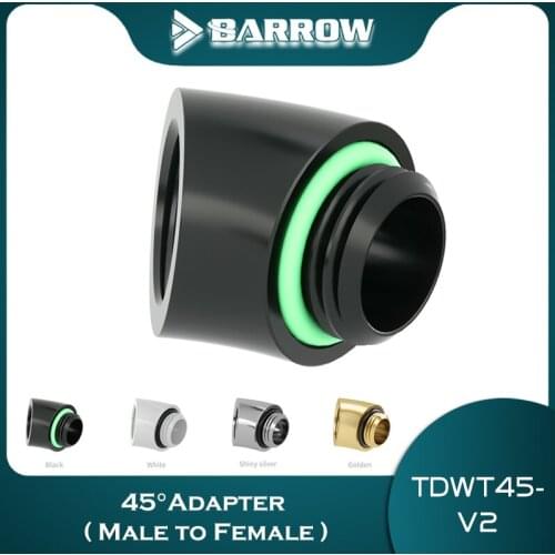 Barrow Brass G1/4'' thread 45 degree Fitting Single Internal Teeth Adapterwater cooling Adaptors water cooling fittingTDWT45-V2