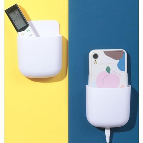 Wall-mounted mini rack exquisite and simple wall-mounted mini mobile phone remote control storage box small object storage