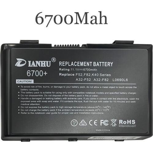 New Replacement Laptop Battery Internal For Asus A32-F82 K40AB A41i K40IJ K40IN K40AF K40A X5D/C X5DI K50IE K501 X8AC K60 K50