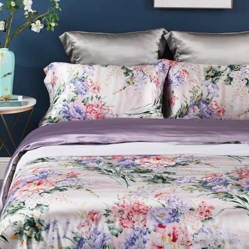 One Duvet Cover 16 Mm 100% Mulberry Silk Seamless Non Path Printed Color 1 Piece Customize MS02