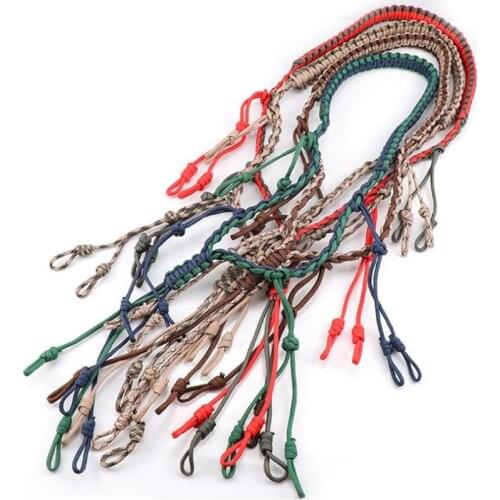 Hunting Duck Call Lanyard Cord Hunter Game Call Lanyard Hunting Decoy Umbrella Rope 12 Adjustable Loops Wild Bird Whistle Sling