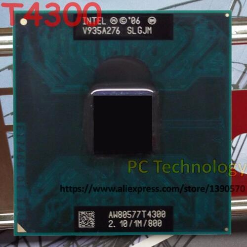 Original Intel Pentium CPU T4300 (1M Cache, 2.1GHz, 800MHz FSB) laptop processor free shipping
