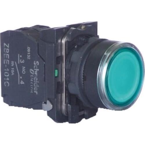 XB5AW Plastic flat head with light button XB5AW33B1C XB5AW33B1 = ZB5AW333C + ZB5AW0B31C