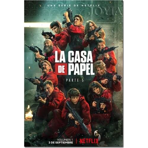 La casa de papel Poster Prints Movie TV Show Season 4 3 2 1 Money Heist Wall Art Picture Decor The House of Paper Canvas Posters